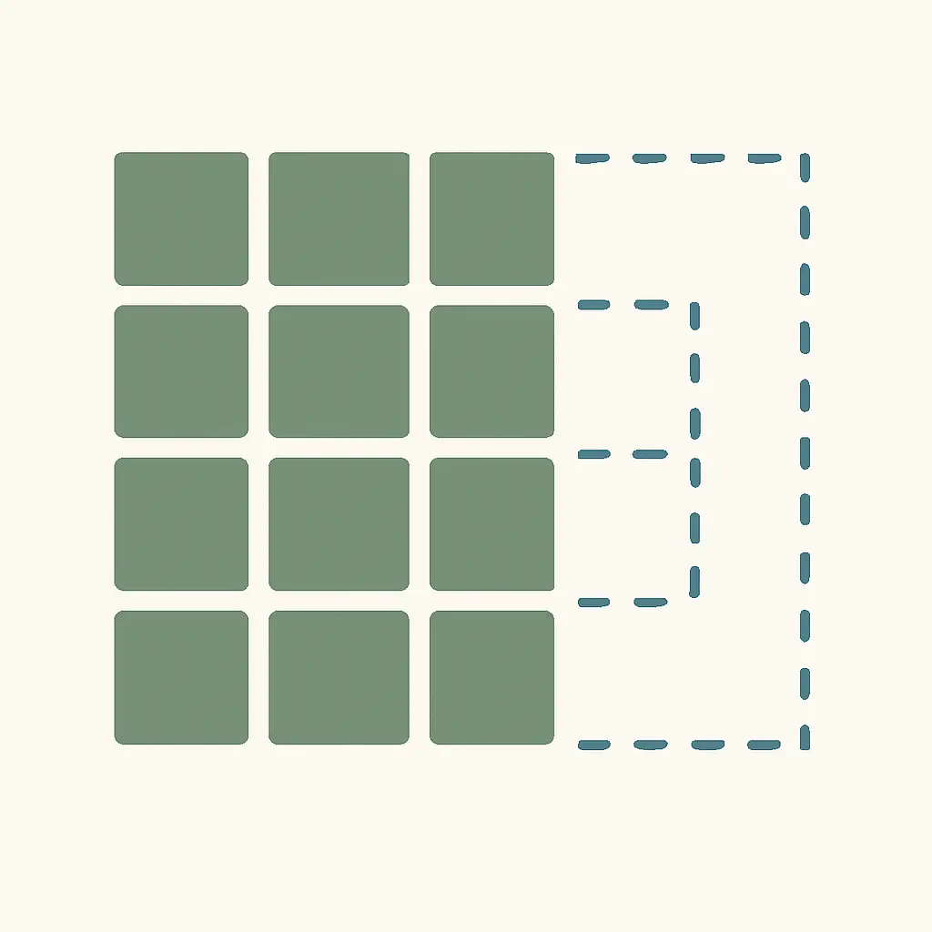Abstract illustration of a planned sample with an added buffer for non-response