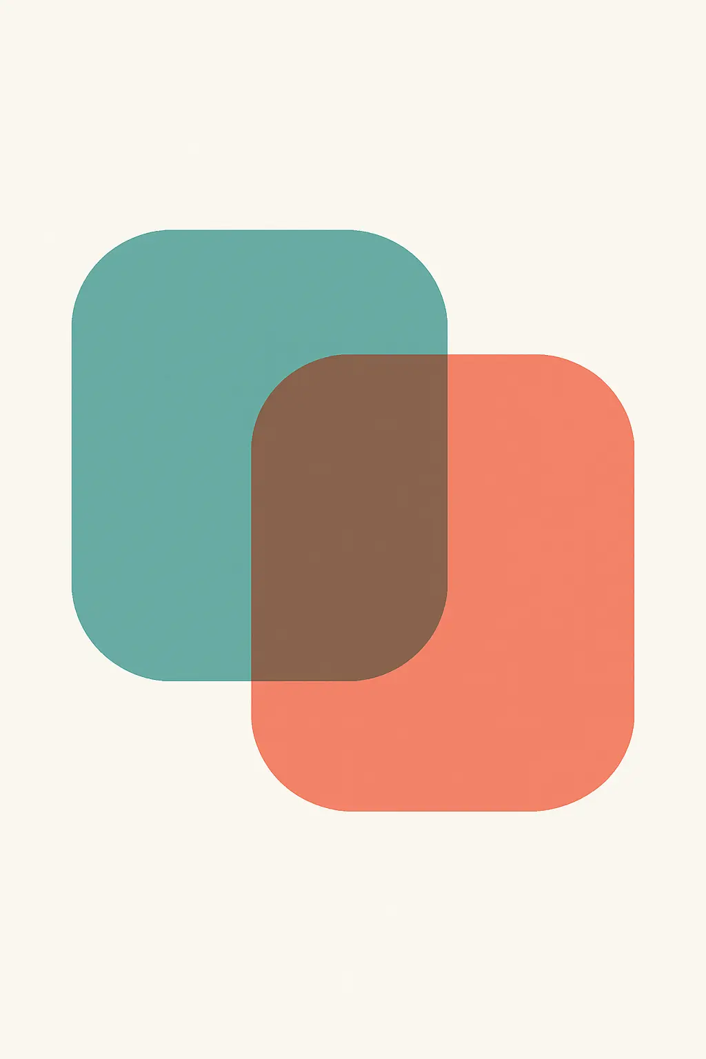 Two overlapping translucent shapes with a small intersection representing bibliographic databases that index different sets of publications