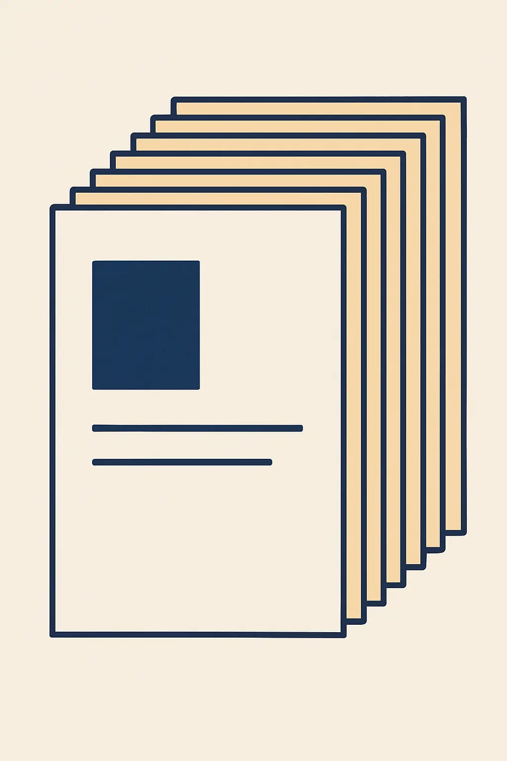 A fanned stack of preliminary pages representing the fixed running order of thesis front matter